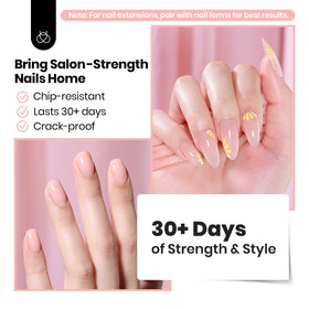 Beetles Gel cured apex detail on nail demonstrating durable, smooth structure