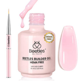 beetles builder gel front bottle showing label and jelly pink tint benefit: clear product ID