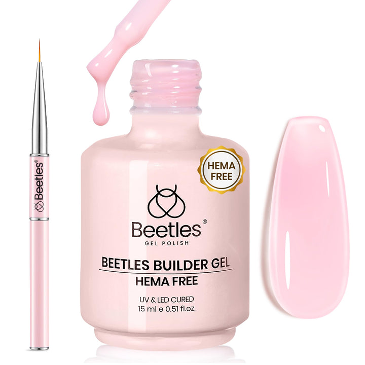 beetles builder gel front bottle showing label and jelly pink tint benefit: clear product ID