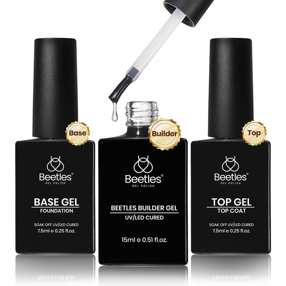 beetles builder gel front packaging showing full three-piece kit benefits