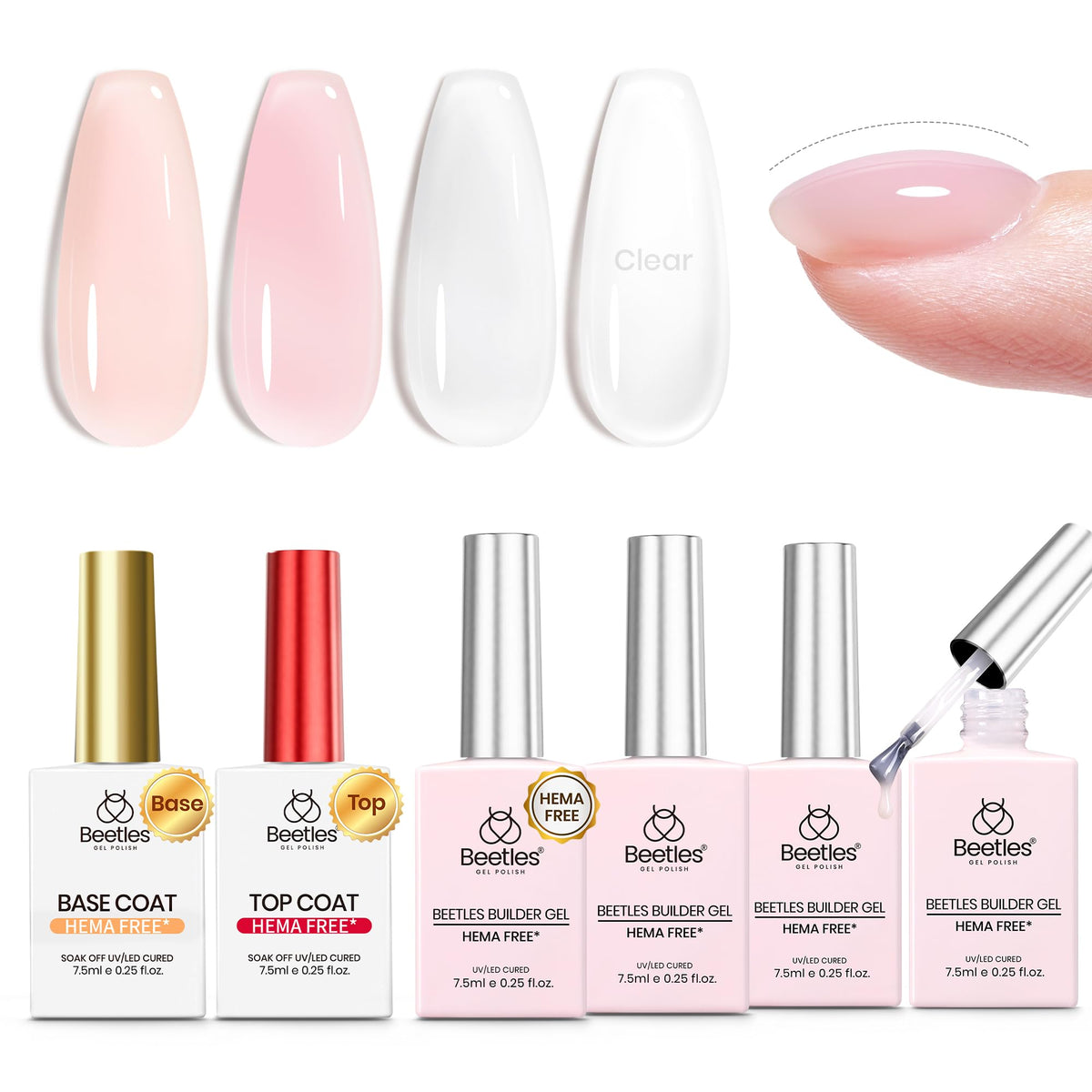 beetles Gel Polish front packaging showing full 8-in-1 kit, clear overview benefit