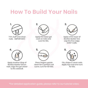 Beetles Builder Gel lifestyle flatlay with manicure tools, communicates at-home salon convenience