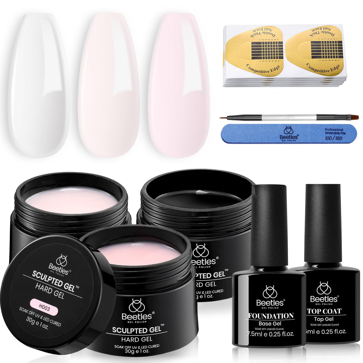 Beetles Builder Gel lifestyle hand shot wearing sculpted nails for a polished look