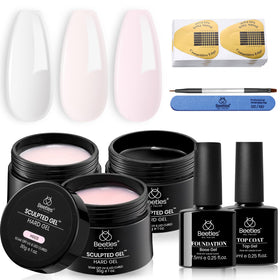 Beetles Builder Gel lifestyle hand shot wearing sculpted nails for a polished look