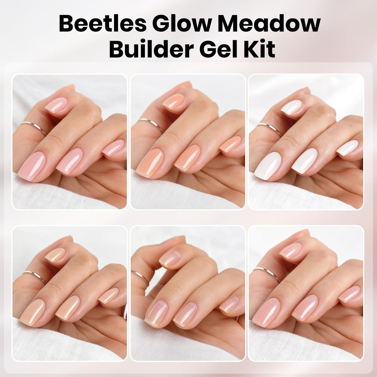 beetles builder gel nail extension demo creating a natural apex
