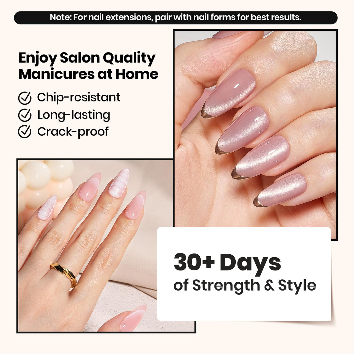 beetles builder gel sculpted on tip extension for durable length