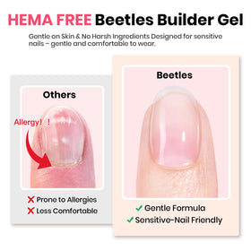 beetles Gel Polish open box with bottles and tools, displays kit components