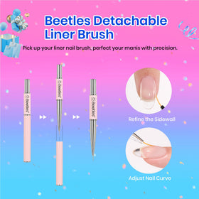 beetles builder gel sealing rhinestone on nail showing secure decorative adhesion