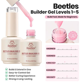 beetles builder gel scale comparison with bottle beside hand for size reference