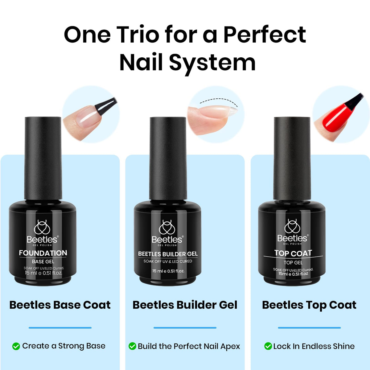 Beetles builder gel texture on brush highlighting smooth application