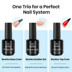 Beetles builder gel texture on brush highlighting smooth application