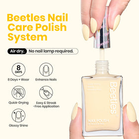 Beetles Gel Polish brush stroke displaying creamy texture and quick-dry benefit