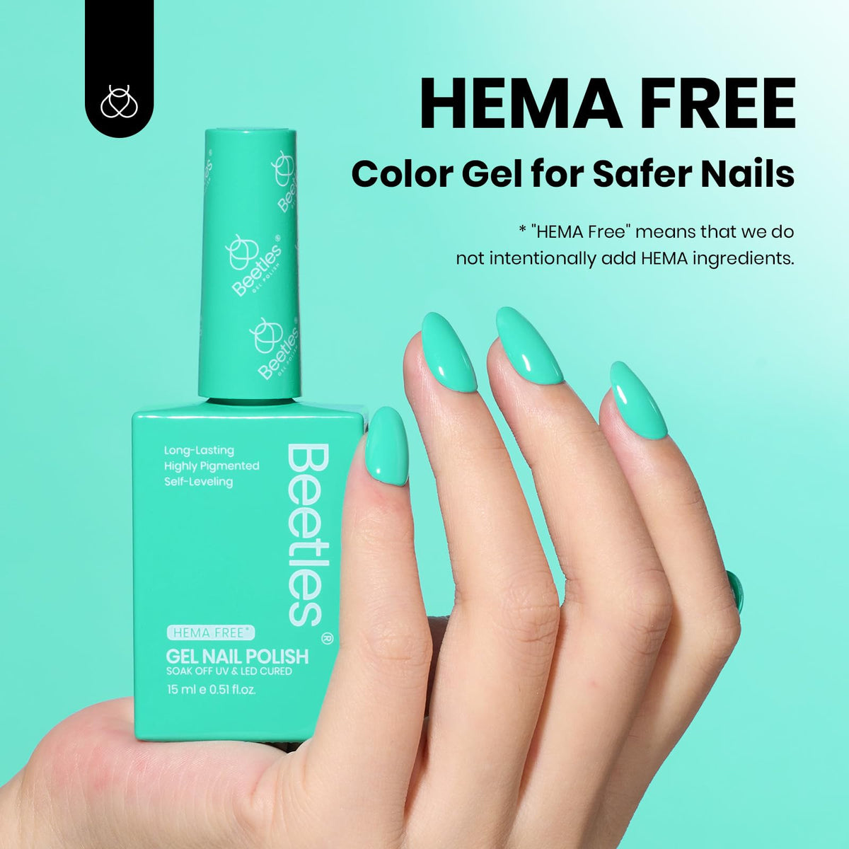 Beetles brush and cap detail for smooth precise application
