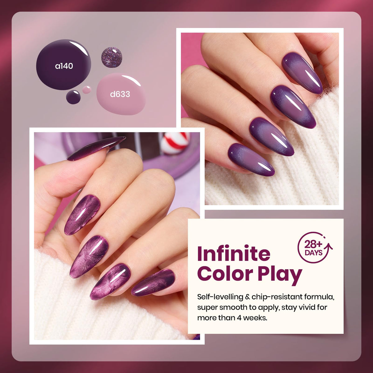 beetles magnet over nail showing cat-eye effect to create magnetic shimmer