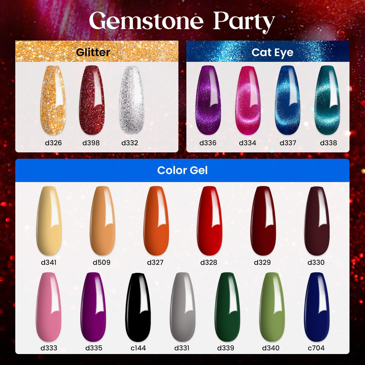 Beetles cat eye on nails displaying vivid gemstone manicure finish