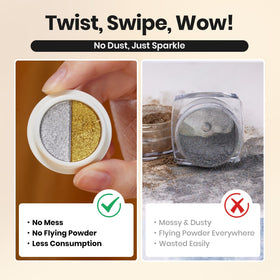 beetles chrome application tools with two sticks demonstrating ease of use benefit controlled pigment pickup