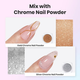 beetles chrome powder and rhinestones for high-shine decorative effects