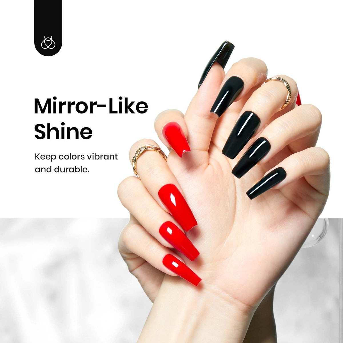 Beetles clear gloss close-up on nail highlighting mirror shine benefit