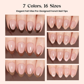 Beetles close-up of brown French tip detail for clean salon finish
