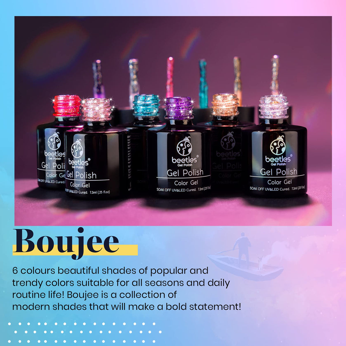 Beetles Gel Polish close-up texture highlighting dense sparkle and coverage benefit