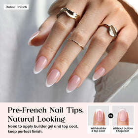 beetles Gel Polish close-up of micro French tip detail for precise neat look