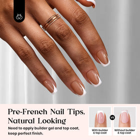 Beetles close-up of squoval shape and finish, highlighting smooth edges and salon look