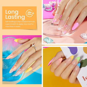 Beetles Gel Polish close-up brush stroke showing smooth neon pigment benefit