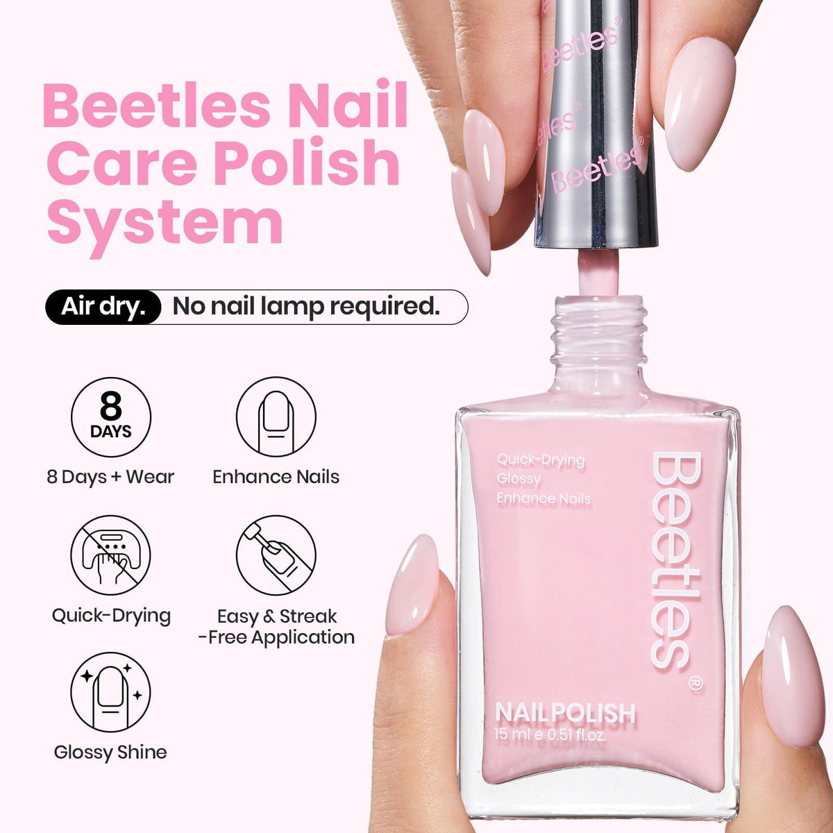 beetles brush stroke of Cloudy Rose demonstrating smooth apply benefit