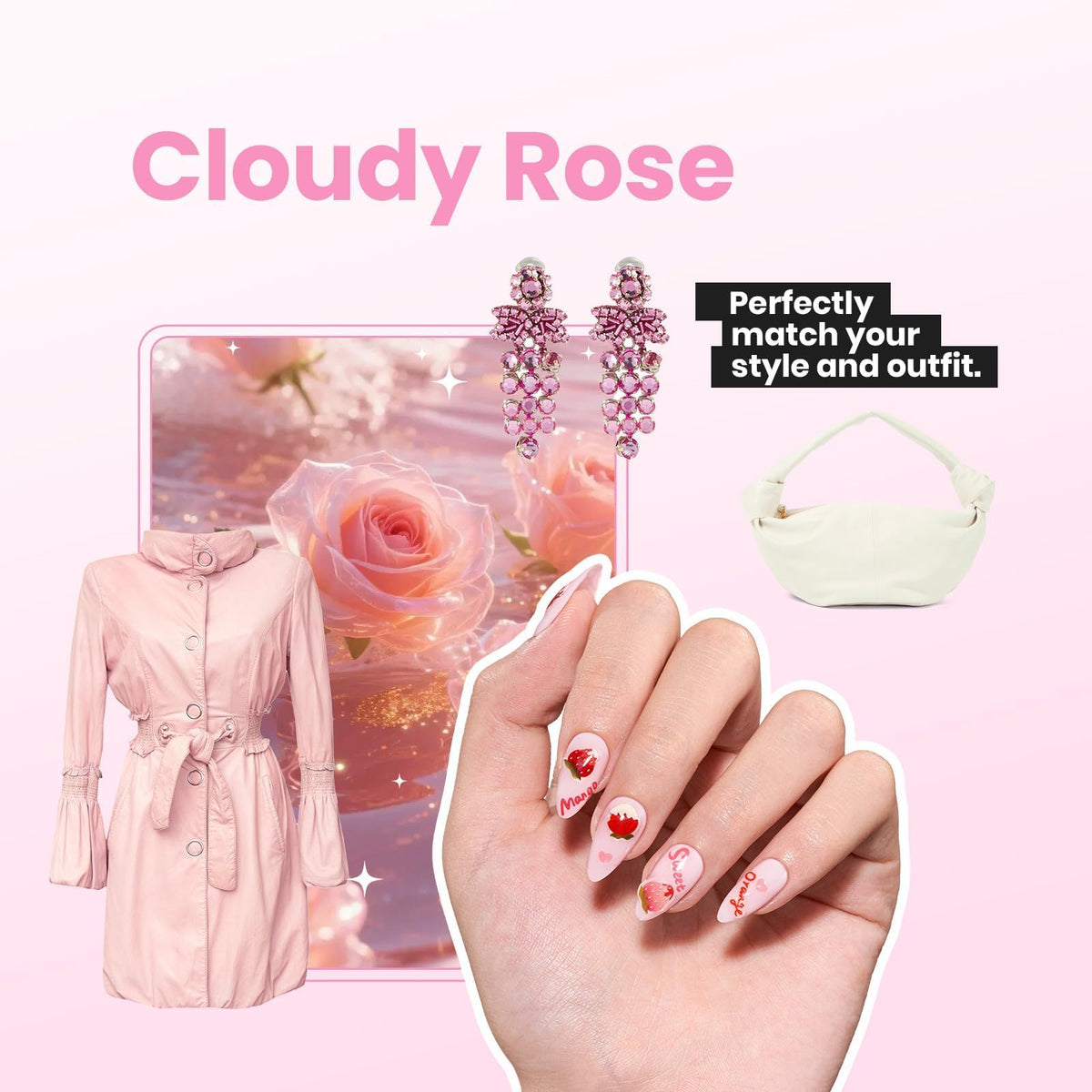 beetles swatch on nails showing soft pastel pink and wearable elegance