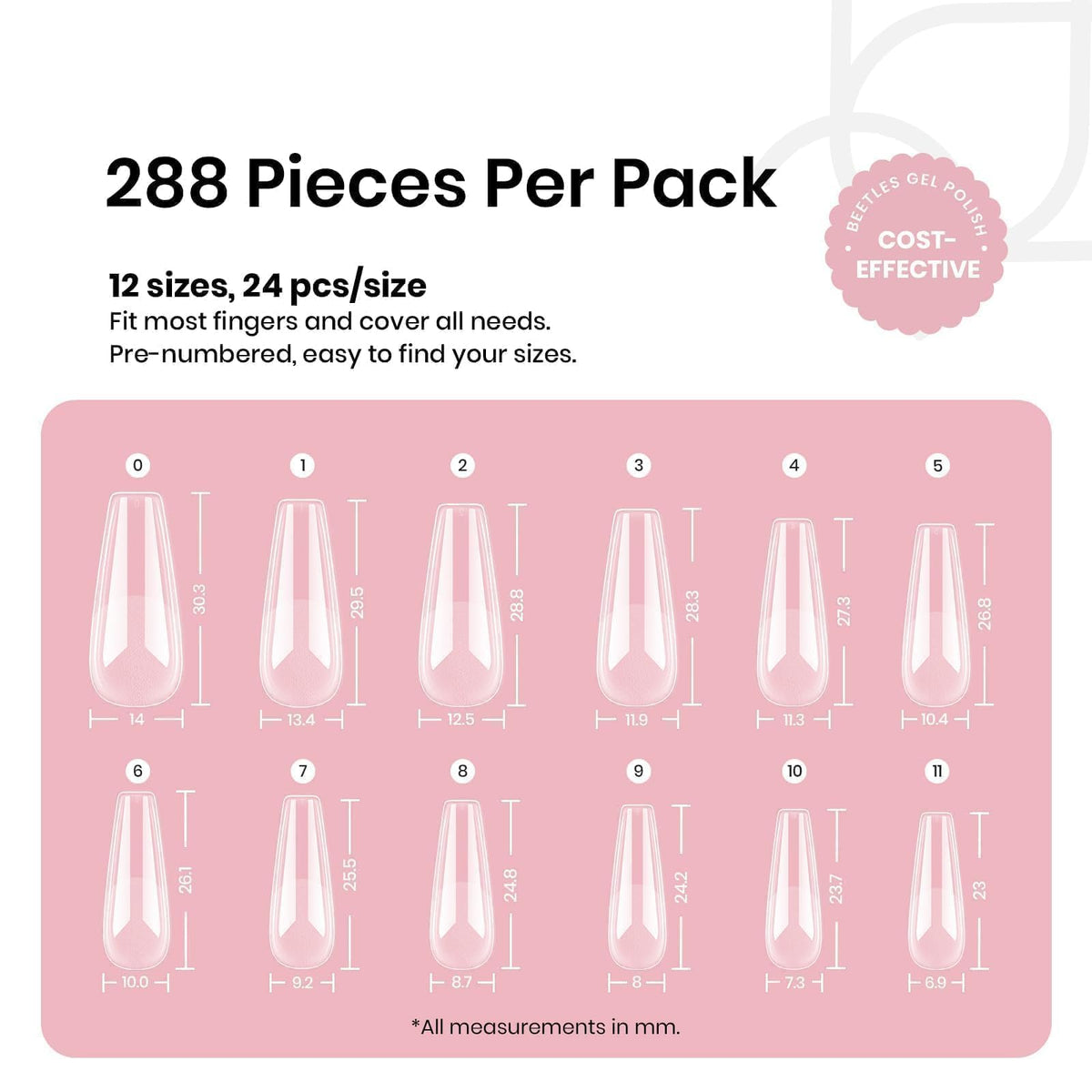 beetles Gel Polish view of thin cuticle edge and thick free edge, natural fit benefit