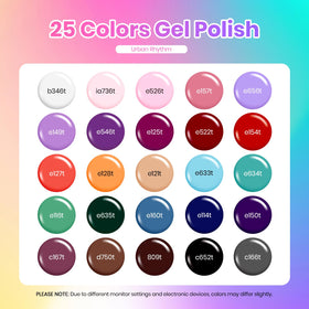 beetles color array overhead display showing 25 shades for quick color choice