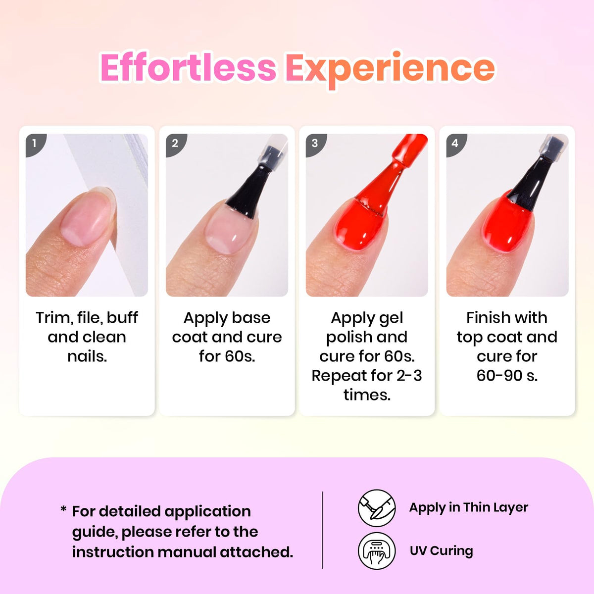 Beetles Gel Polish on manicured nails outdoors showcasing vibrant finish