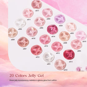 beetles color row closeup displaying jelly pinks and milky whites for versatility