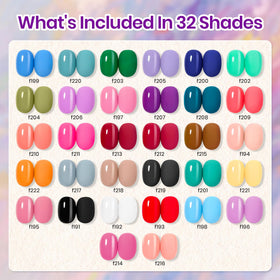 Beetles color row display highlighting 32 shades and variety