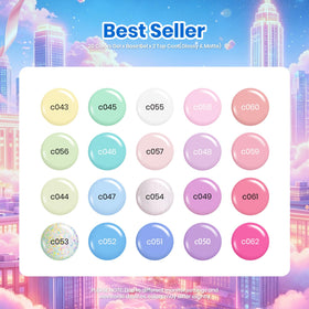 beetles color swatch array of 20 shades, helps choose coordinating looks