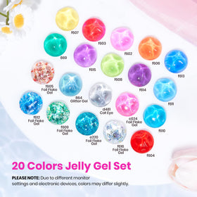 beetles color swatch fan with neon jelly shades that illustrates layering and color choices