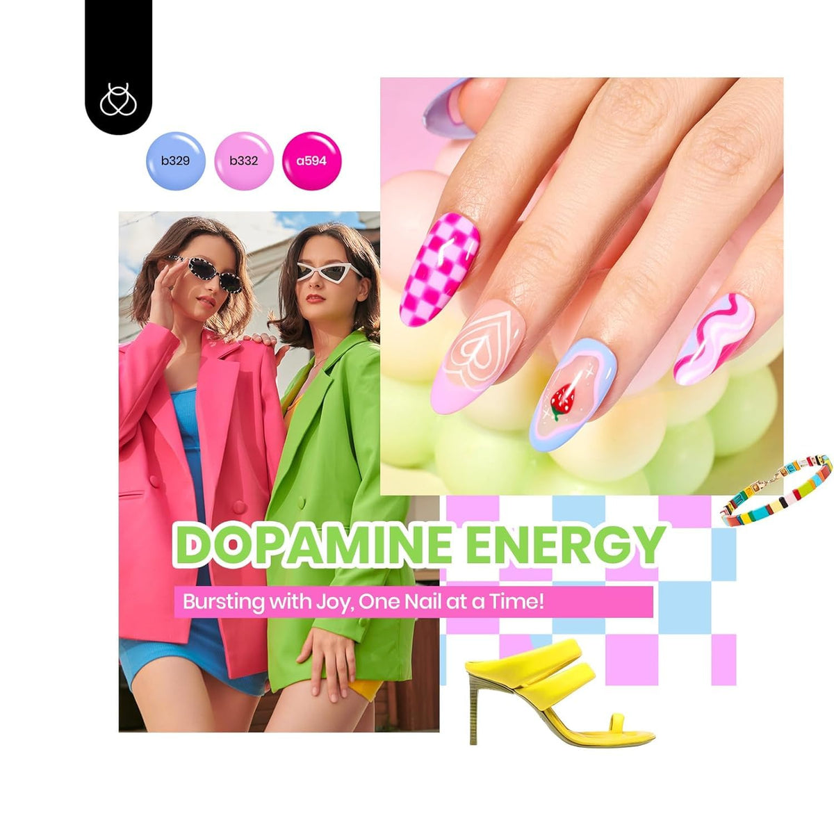 beetles color swatch fan displaying neon and pastel shades for styling inspiration