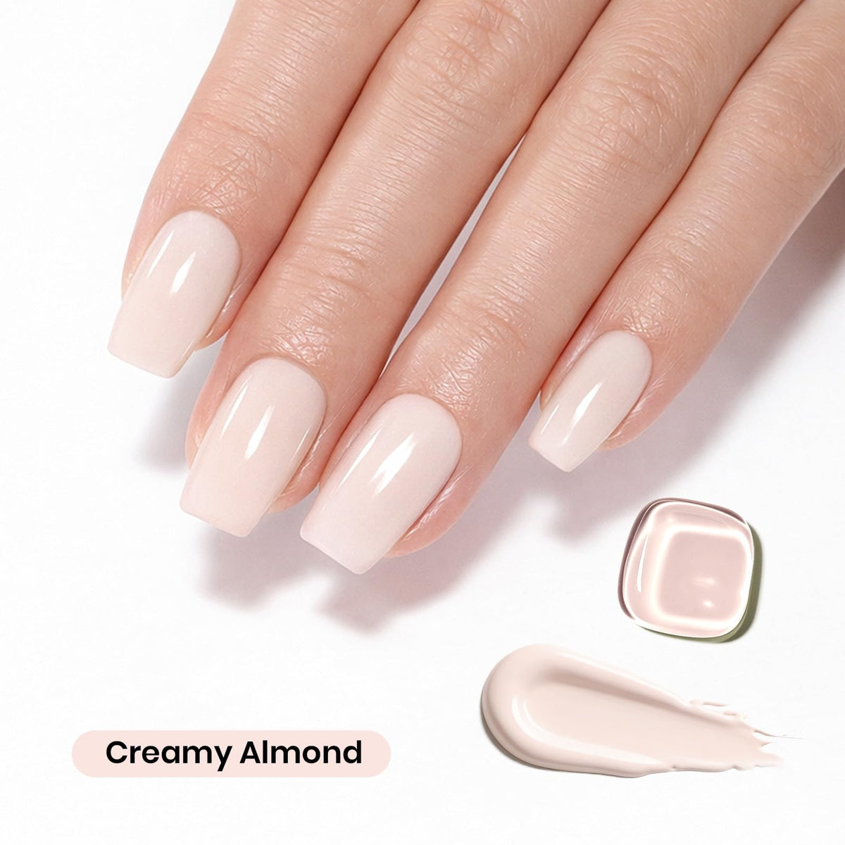 Beetles brush stroke of Creamy Almond illustrating smooth even coverage