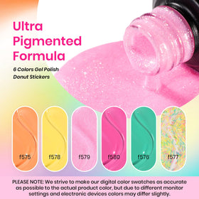 Beetles Gel Polish cured manicure detail showing high gloss and vibrant summer colors
