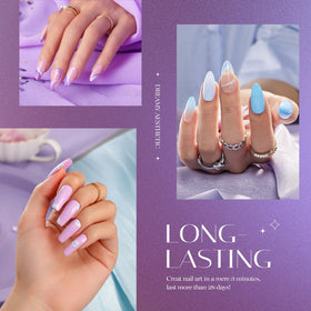 beetles cured manicure on hand showcasing high-gloss, chip-resistant finish