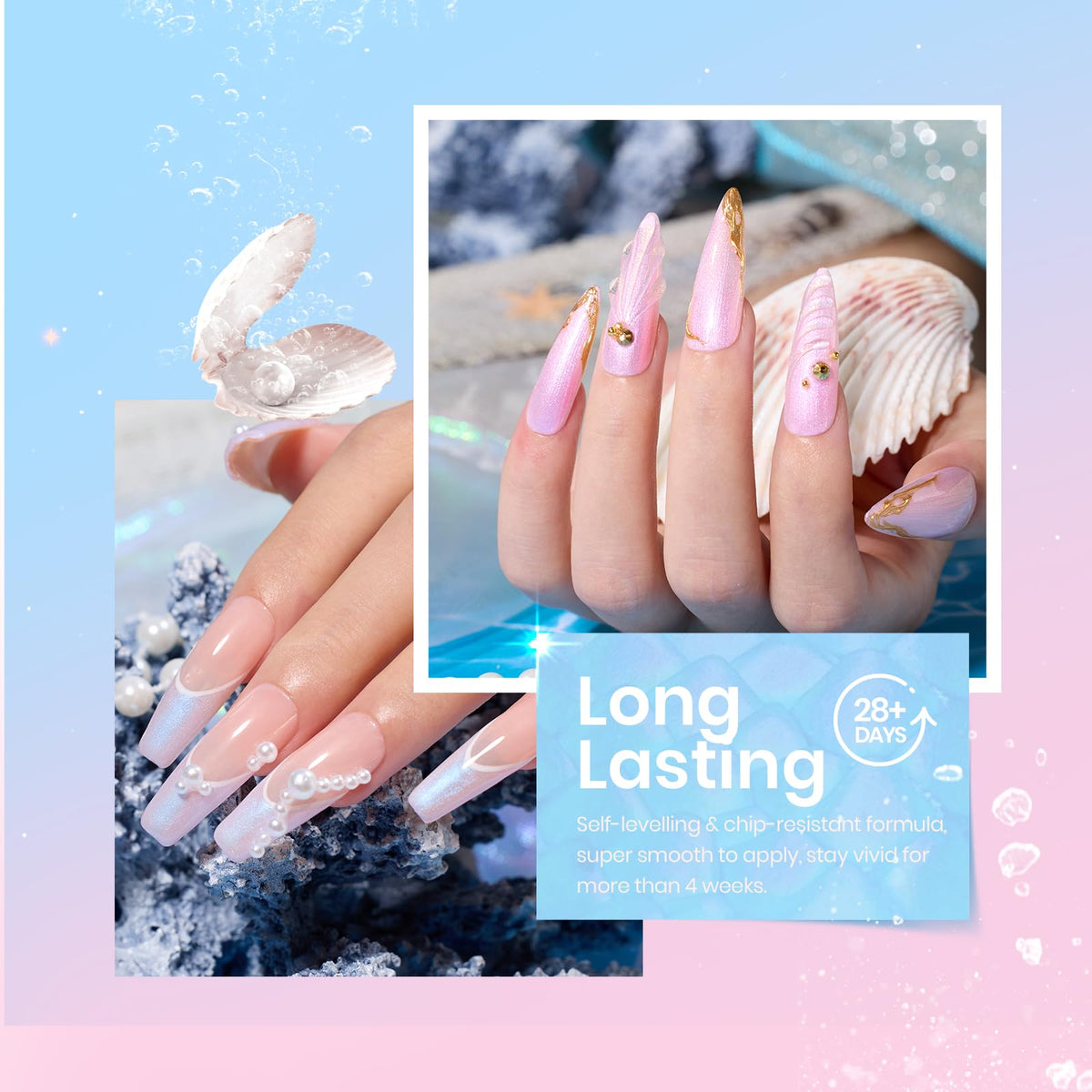 beetles cured nail manicure lifestyle shot showing long-lasting glossy finish