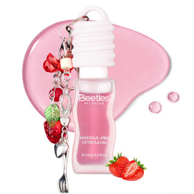 Beetles Gel Polish cuticle oil front bottle shows branding and travel-ready size benefit
