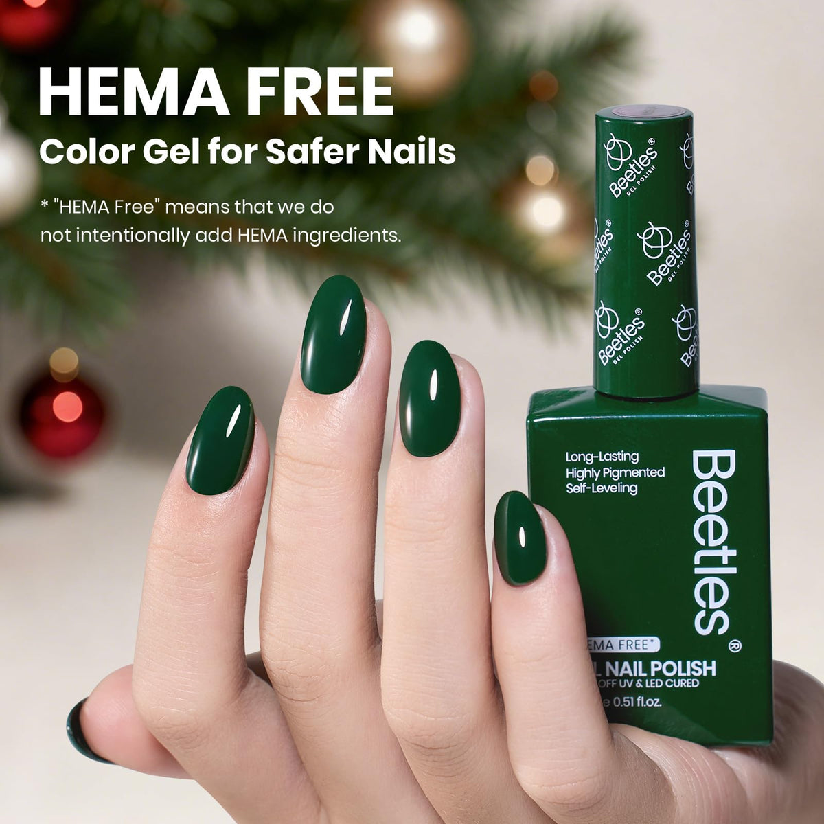 Beetles colored bottle revealing true dark green tone for accurate choice