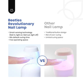 beetles lifestyle shot of at-home manicure setup showing convenience and style