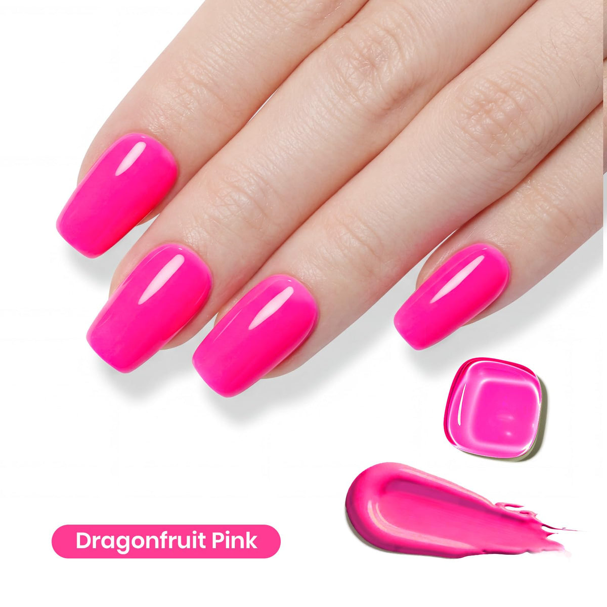beetles DragonfruitPink angled bottle emphasizing true-to-bottle color for easy selection