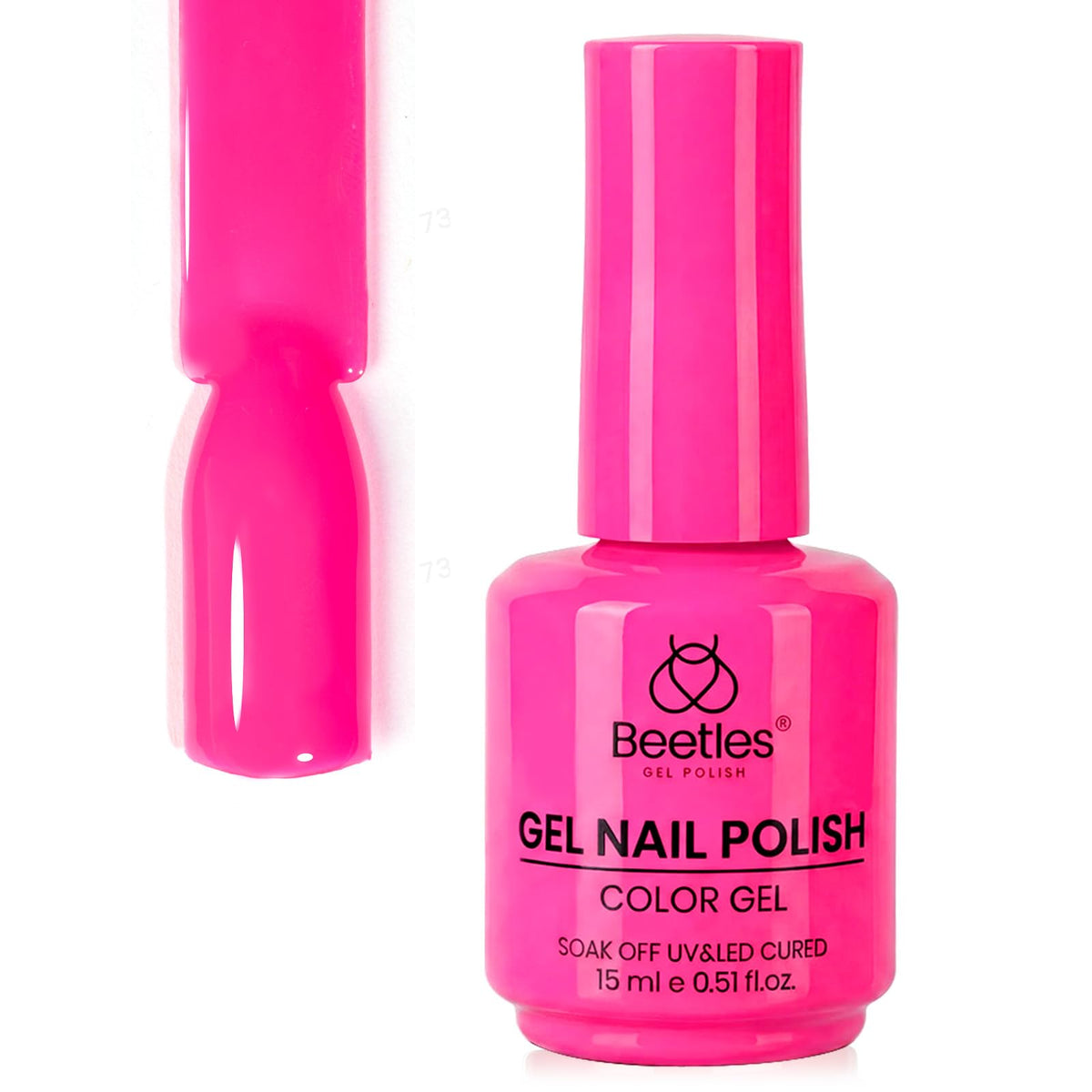 beetles DragonfruitPink bottle beside coin showing 15ml size for value and longevity