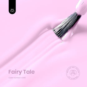 beetles Gel Polish brush stroke of Fairy Tale pink demonstrating smooth coverage and high pigmentation