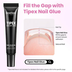 Beetles Gel Polish filed tip profile close-up showing clean shaping and smooth finish