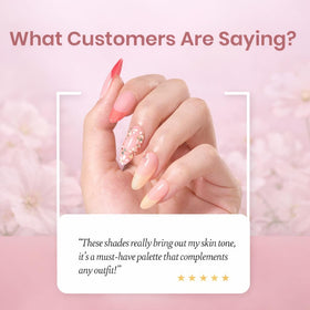 beetles finished manicure lifestyle shot showcasing garden-inspired look