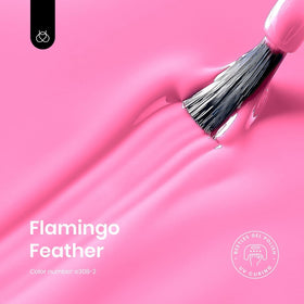 Beetles Gel Polish brush stroke of Flamingo Feather showing smooth coverage